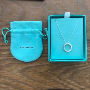 Tiffany & Co Sterling Silver 1837 Circle Pendant